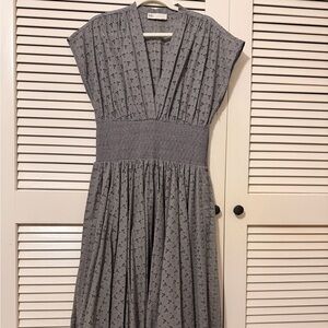 Tory Burch Gray Eyelet Dress